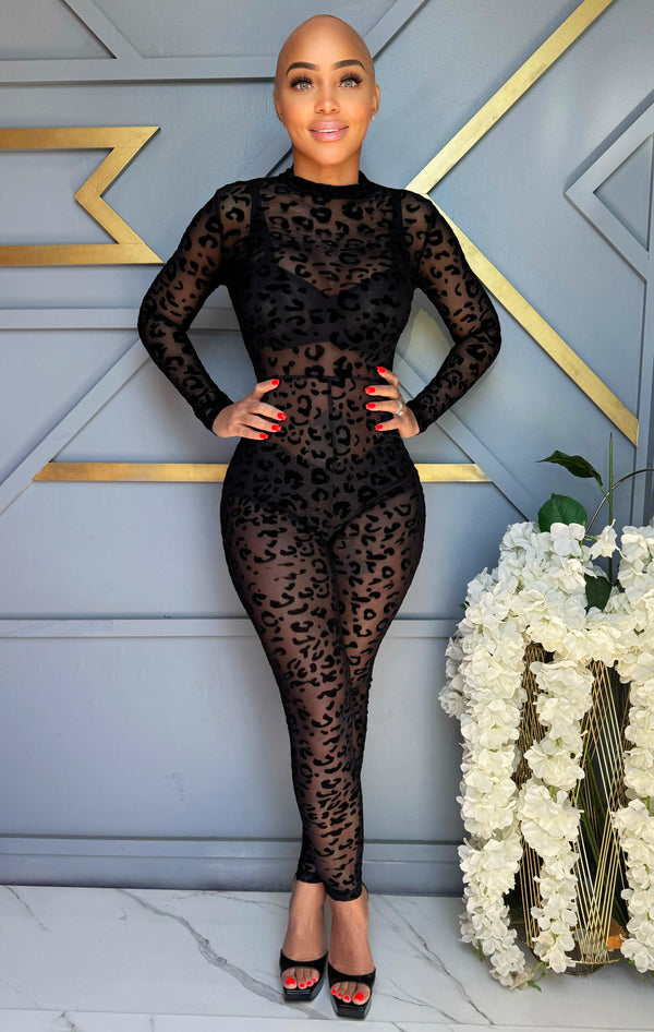 Leopard Tease Mesh Bodysuit