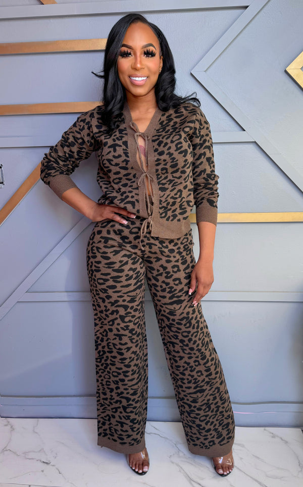 Urban Safari Knit Leopard 2-Piece Set