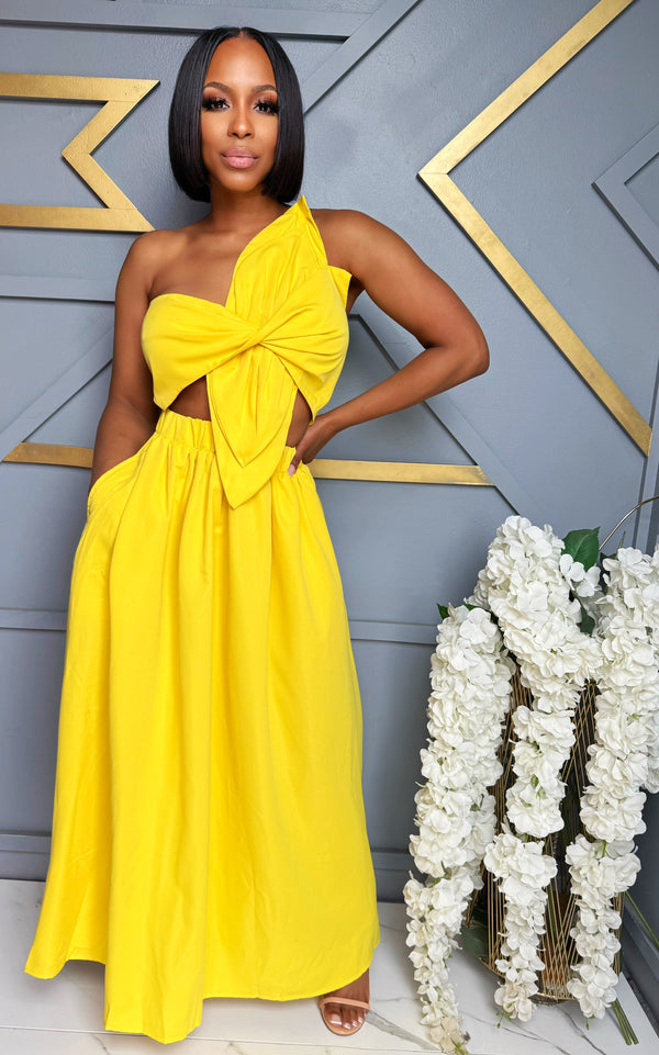 Island Muse One Shoulder Maxi