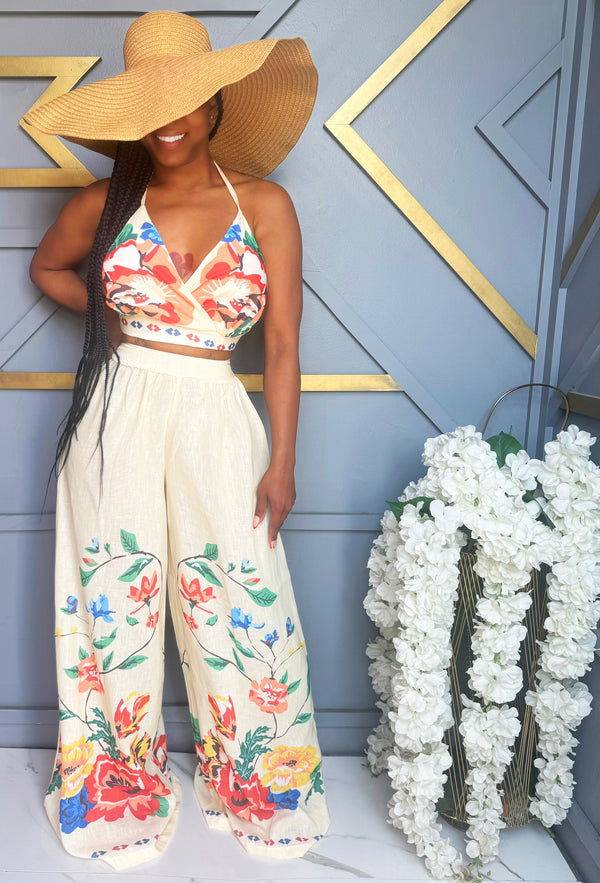 Garden Party Halter Linen Set