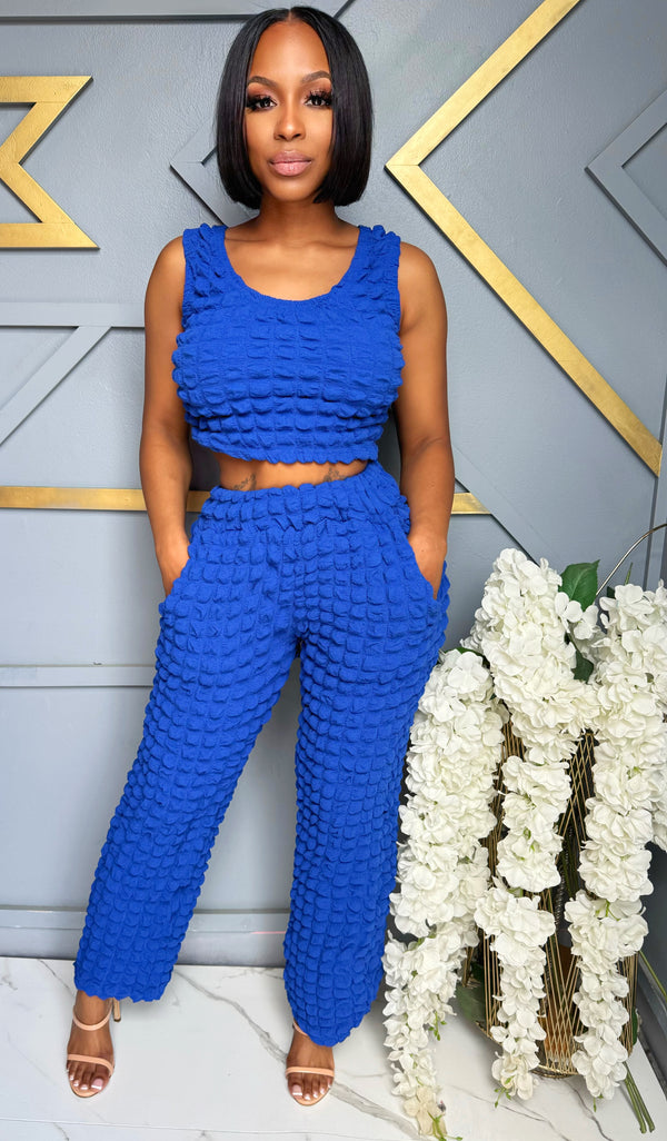 Jet Textured Two-Piece Set