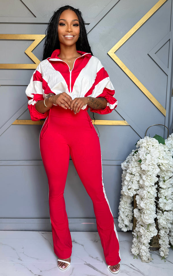 Varsity Vibes Set - Red & White