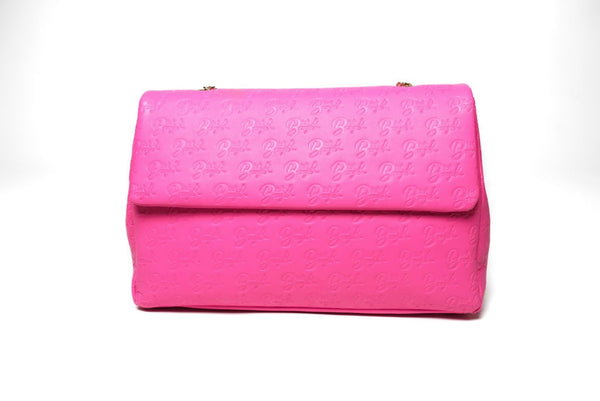 Bink&Bougie Monogrammed XL Flap Bag - Barbie Pink
