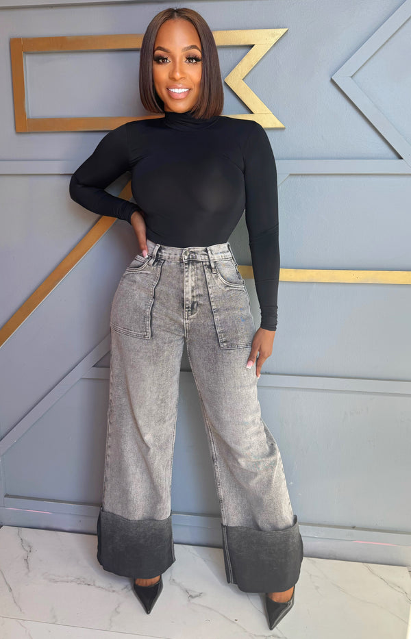 Shadow Fade Wide-Leg Jeans