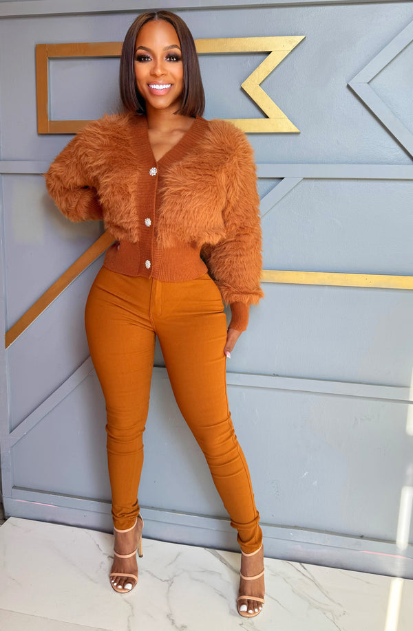Caramel Crush Textured Cardigan