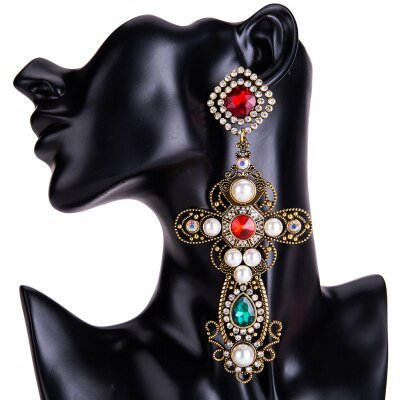 Bougie Cross Earrings