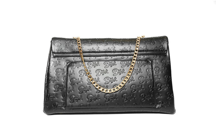 Noir Monogrammed XL Flap Bag - Bink & Bougie