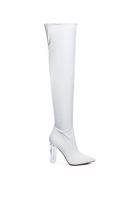 NOIRE THIGH HIGH LONG BOOTS IN PATENT PU - Bink & Bougie