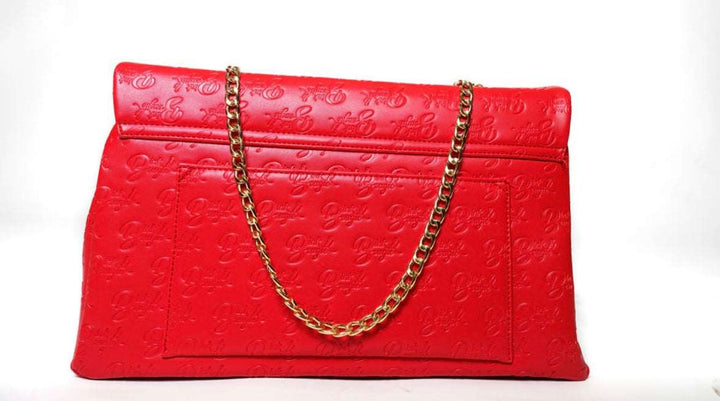 Ruby Woo Monogrammed XL Flap Bag - Bink & Bougie