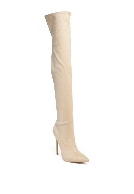 Tilera Stretch Over The Knee Stiletto Boots - Bink & Bougie