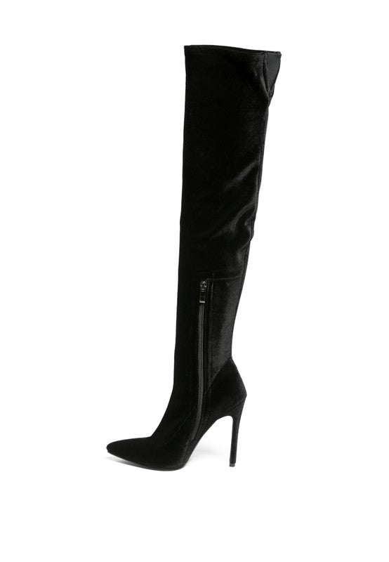 Tilera Stretch Over The Knee Stiletto Boots - Bink & Bougie